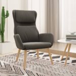 Chaise de relaxation Gris foncé Velours