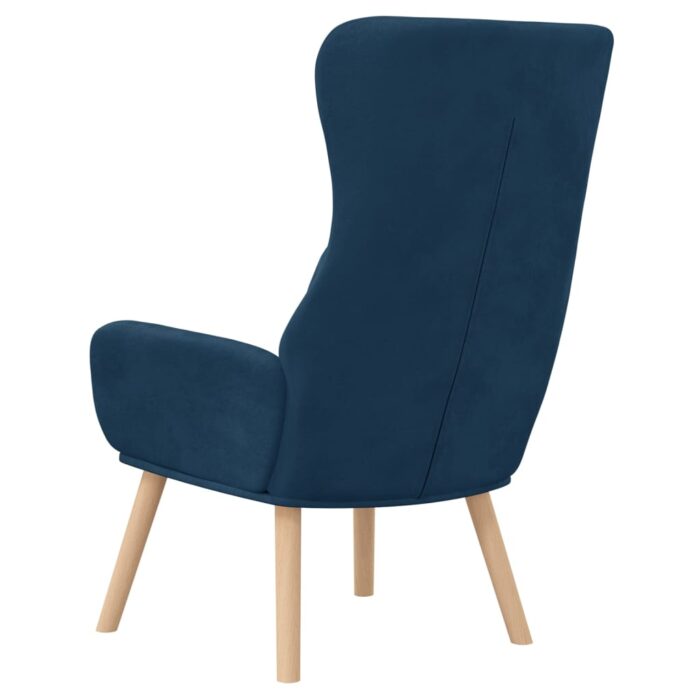 Chaise de relaxation Bleu Velours – Image 3