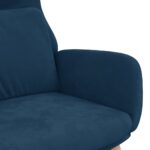 Chaise de relaxation Bleu Velours – Image 4