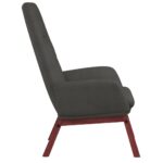 Chaise de relaxation Gris foncé Tissu – Image 2