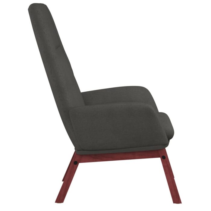 Chaise de relaxation Gris foncé Tissu – Image 2