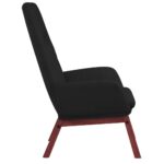 Chaise de relaxation Noir Tissu – Image 2