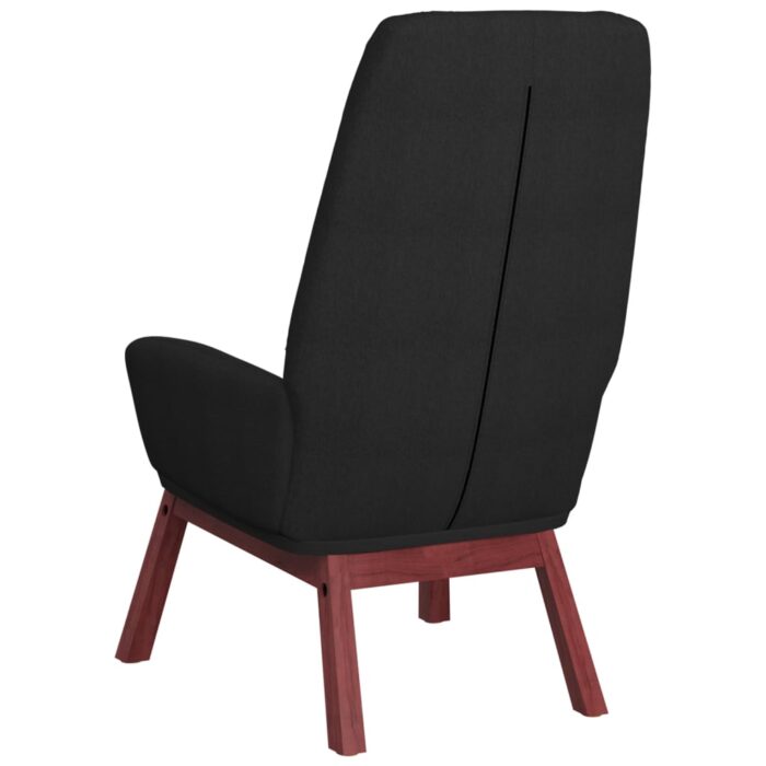 Chaise de relaxation Noir Tissu – Image 3