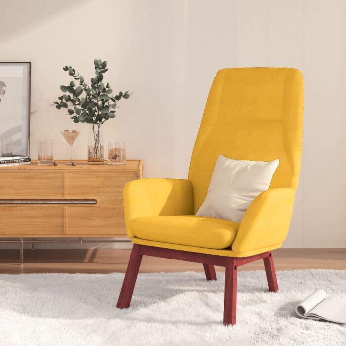 Chaise de relaxation Jaune moutarde Tissu – Image 1