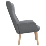 Chaise de relaxation Gris clair Tissu – Image 2
