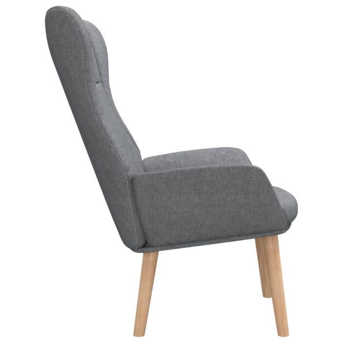 Chaise de relaxation Gris clair Tissu – Image 2