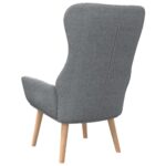 Chaise de relaxation Gris clair Tissu – Image 3