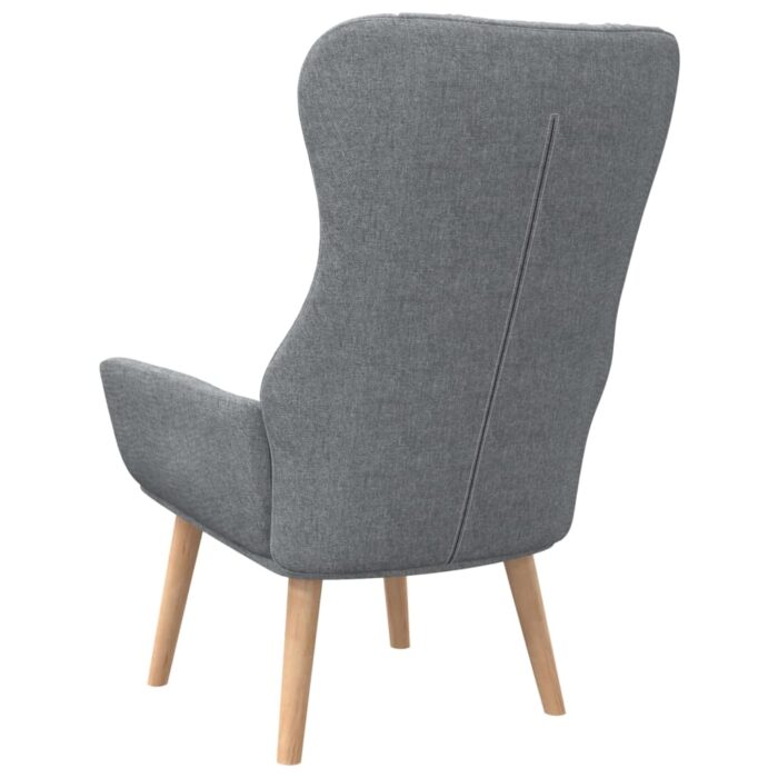 Chaise de relaxation Gris clair Tissu – Image 3