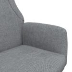 Chaise de relaxation Gris clair Tissu – Image 4