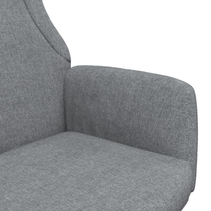 Chaise de relaxation Gris clair Tissu – Image 4