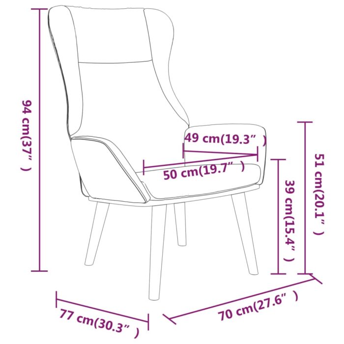 Chaise de relaxation Gris clair Tissu – Image 6