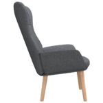 Chaise de relaxation Gris foncé Tissu – Image 2