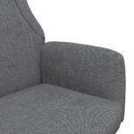 Chaise de relaxation Gris foncé Tissu – Image 4