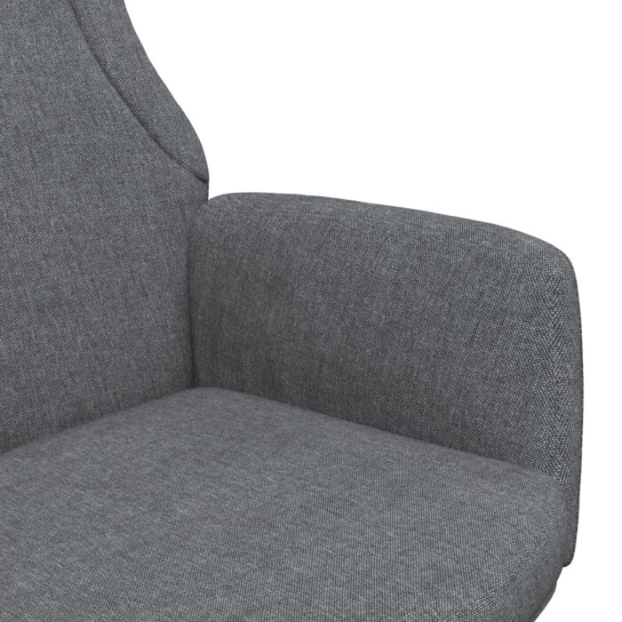 Chaise de relaxation Gris foncé Tissu – Image 4
