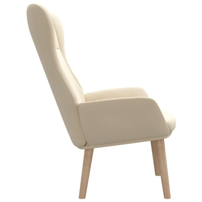 Chaise de relaxation Crème Tissu – Image 2