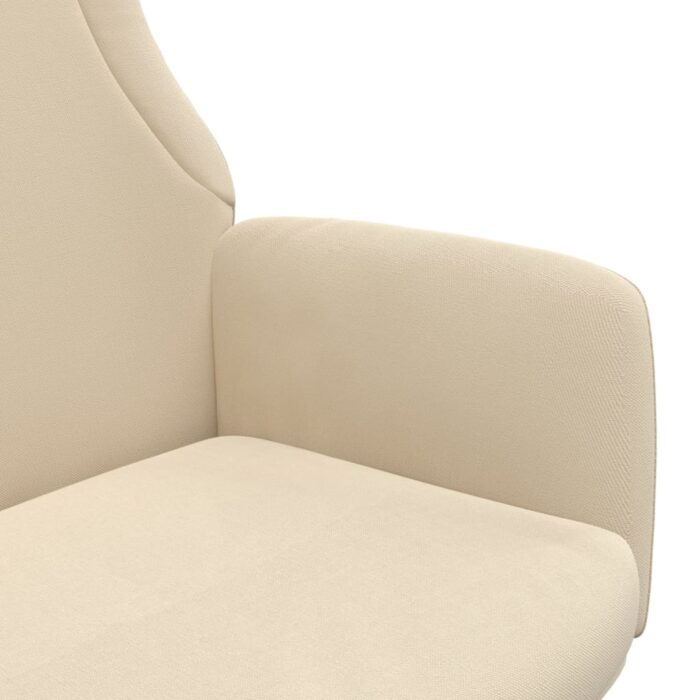 Chaise de relaxation Crème Tissu – Image 4