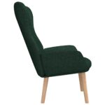 Chaise de relaxation Vert foncé Tissu – Image 2