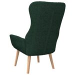 Chaise de relaxation Vert foncé Tissu – Image 3