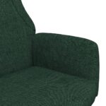 Chaise de relaxation Vert foncé Tissu – Image 4
