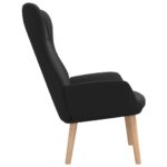 Chaise de relaxation Noir Tissu – Image 2