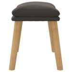 Repose-pied Gris foncé 45x29,5x35 cm Velours – Image 2