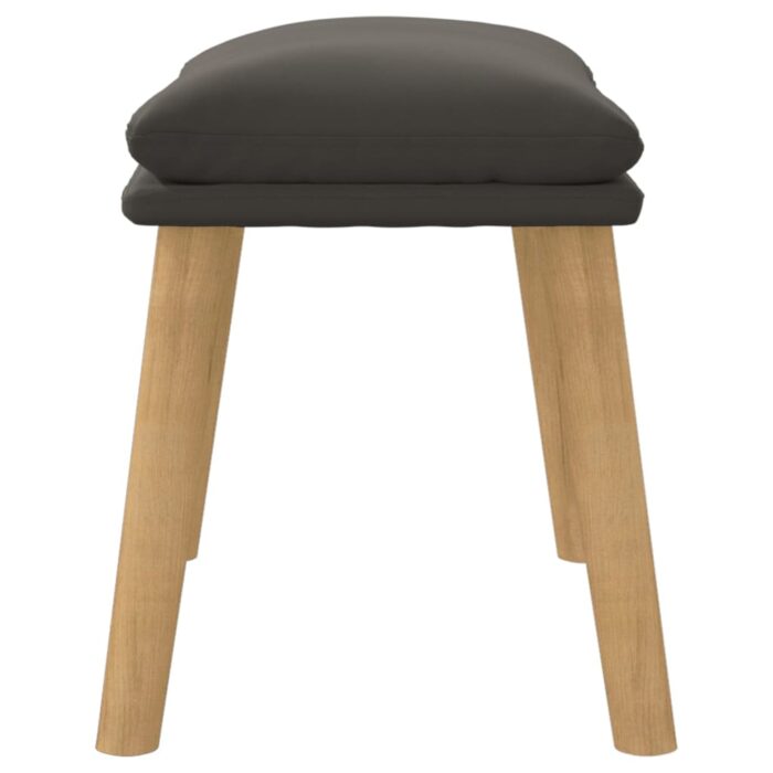 Repose-pied Gris foncé 45x29,5x35 cm Velours – Image 2