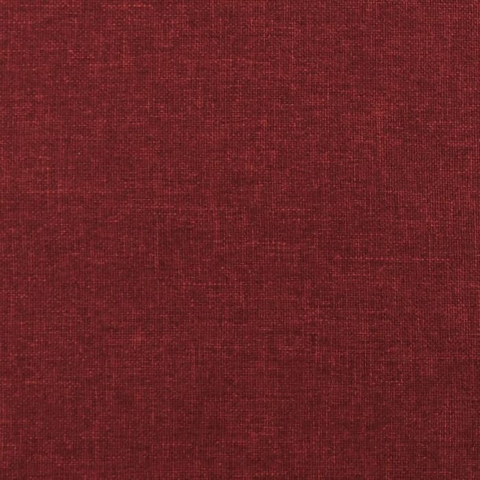 Repose-pied Rouge bordeaux 45x29,5x35 cm Tissu et similicuir – Image 3