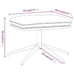 Repose-pied Marron 60x60x35 cm Tissu microfibre – Image 4