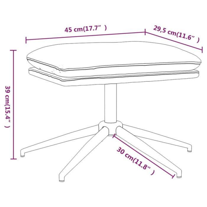 Repose-pied Marron 60x60x35 cm Tissu microfibre – Image 4