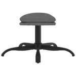 Repose-pied Gris clair 60x60x36 cm Tissu – Image 2