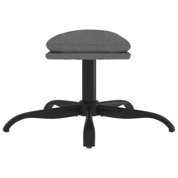 Repose-pied Gris clair 60x60x36 cm Tissu – Image 2