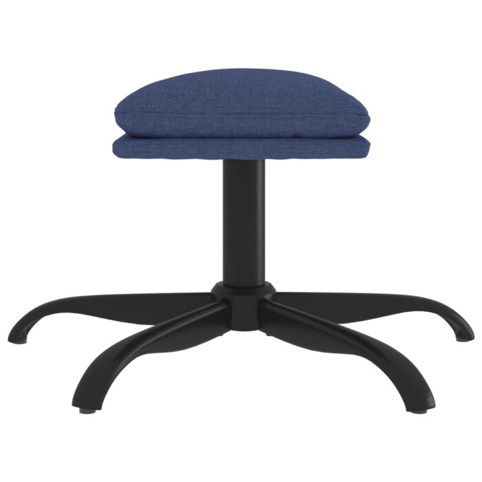 Repose-pied Bleu 60x60x36 cm Tissu – Image 2