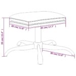 Repose-pied Marron 60x60x36 cm Velours – Image 4