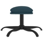 Repose-pied Bleu 60x60x36 cm Velours – Image 2