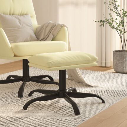 Repose-pied Crème 60x60x36 cm Similicuir