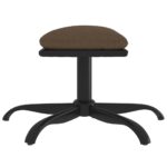 Repose-pied Marron 60x60x36 cm Tissu et similicuir – Image 2