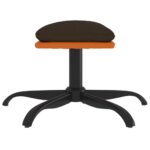 Repose-pied Marron 60x60x36 cm Tissu et similicuir – Image 2