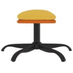 Repose-pied Jaune moutarde 60x60x36 cm Tissu et similicuir – Image 2