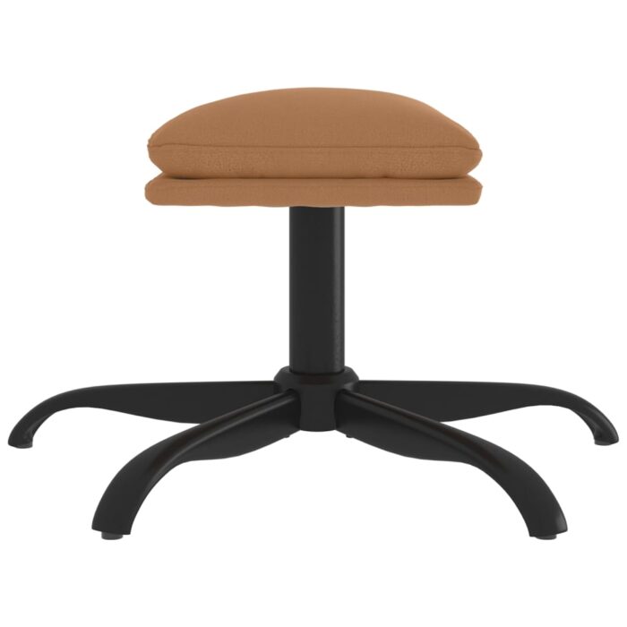 Repose-pied Taupe 60x60x36 cm Tissu microfibre – Image 2