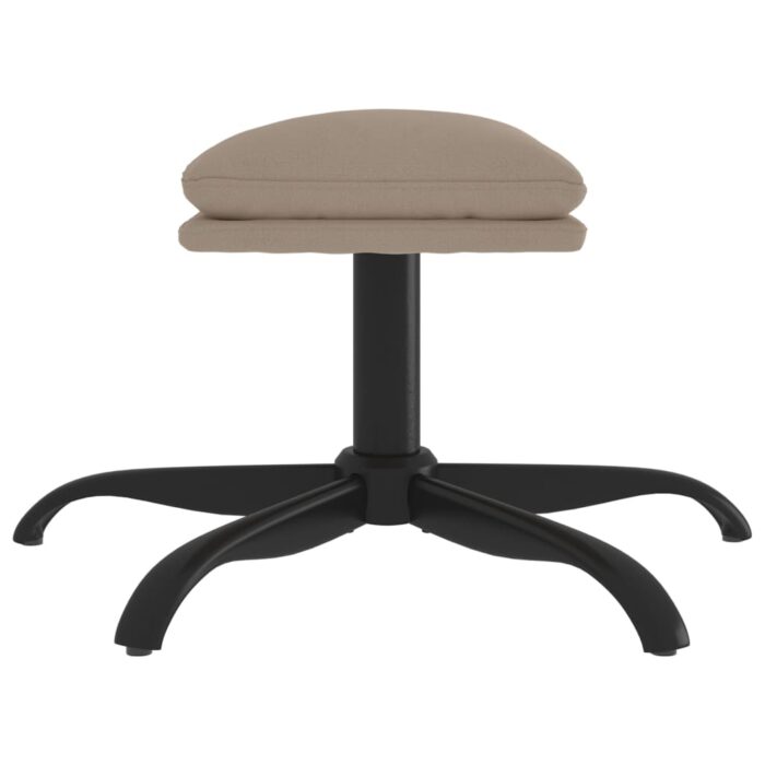 Repose-pied Gris clair 60x60x36 cm Tissu microfibre – Image 2