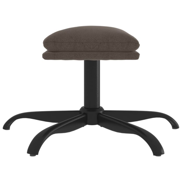 Repose-pied Gris foncé 60x60x36 cm Tissu microfibre – Image 2