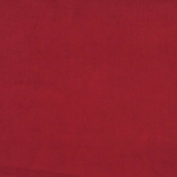 Repose-pied Rouge bordeaux 60x60x36 cm Velours – Image 3