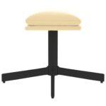 Repose-pied Blanc crème 60x60x36 cm Velours – Image 2