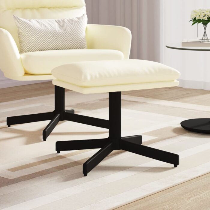 Repose-pied Crème 60x60x36 cm Similicuir – Image 1