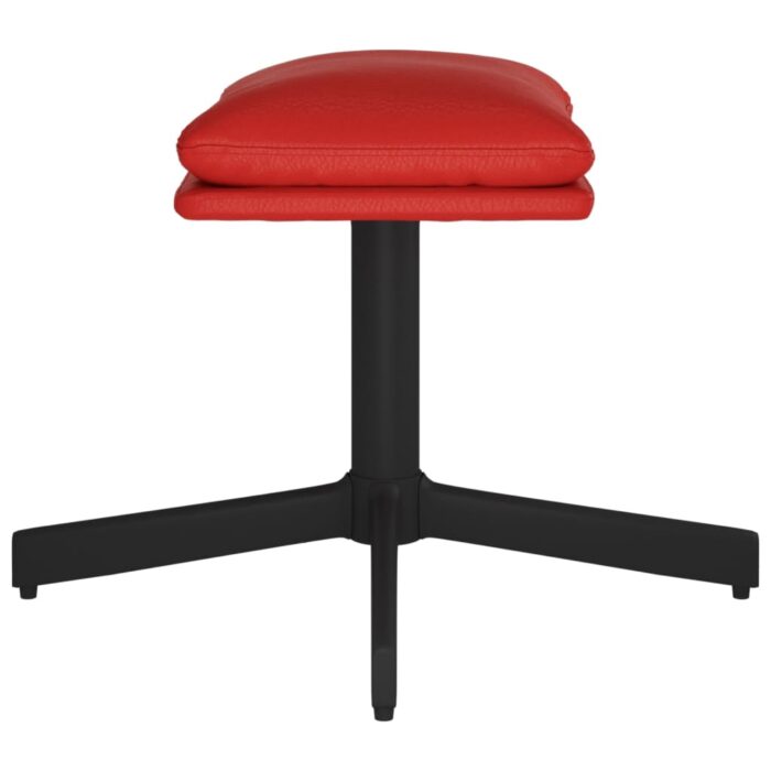 Repose-pied Rouge bordeaux 60x60x36 cm Similicuir – Image 2
