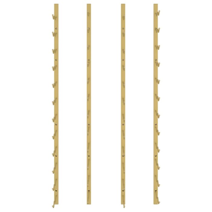 Casier à vin mural pour 24 bouteilles 2 pcs Doré Fer – Image 2