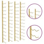 Casier à vin mural pour 24 bouteilles 2 pcs Doré Fer – Image 4