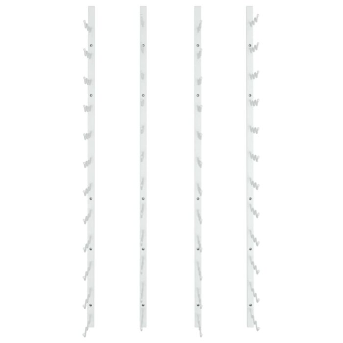 Casier à vin mural pour 36 bouteilles 2 pcs Blanc Fer – Image 2