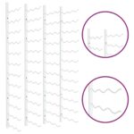Casier à vin mural pour 36 bouteilles 2 pcs Blanc Fer – Image 4