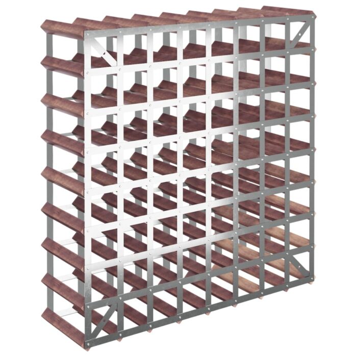 Casier à bouteilles pour 72 bouteilles Marron Bois pin solide – Image 4